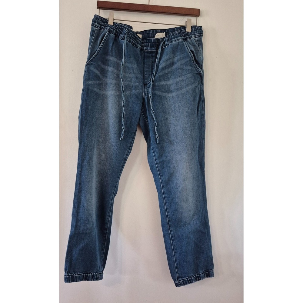 Anthropologie Pilcro Women's Size M Stretch Boho Denim Jogger Drawstring Coastal